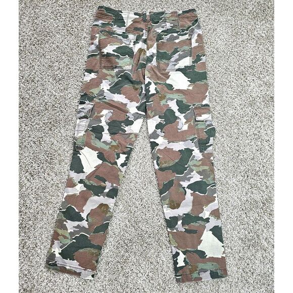 Anthropologie Cargo Pants Womens 27 Camo Camouflage Cargo Pants Distressed Y2K - Picture 3 of 11